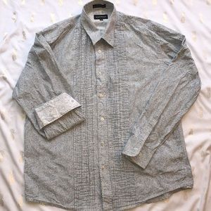 Unique men's button down with sleeve detail